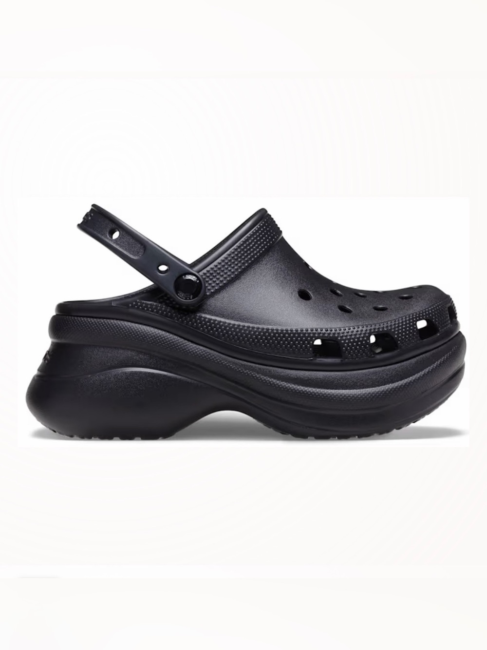 CROCS Black Platform Clog - Women's Elevated Slip-On